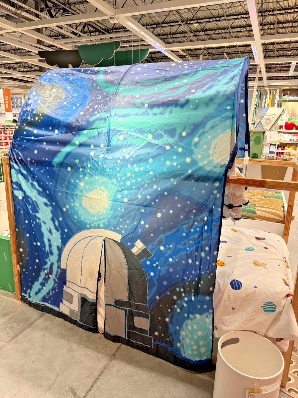 Ikea KURA Kids Bed Tent Canopy Netting, space/ Blue, BRAND NEW